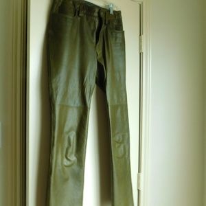 Leather Boot cut Pants